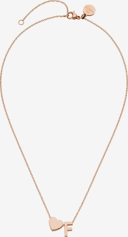 PURELEI - Colar 'Letter Heart F' em ouro: frente