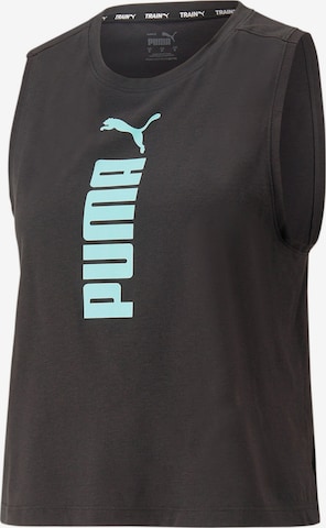 PUMA - Top deportivo en negro: frente