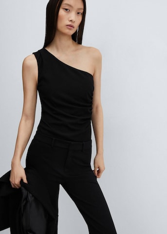 MANGO Regular Pleated Pants 'Paloma' in Black