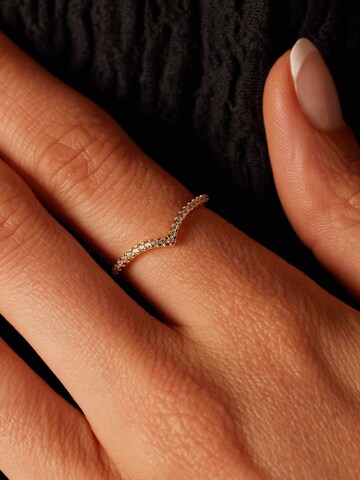 Lucardi Ring in Gold: Vorderseite