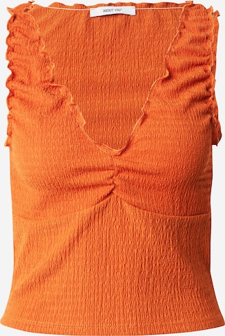 ABOUT YOU Toppi 'Ava' värissä oranssi: etupuoli