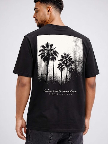 Neverless Shirt 'Palmen' in Black