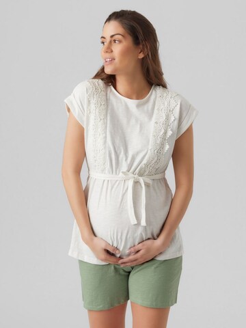 MAMALICIOUS - Camisa 'Alisa' em branco: frente