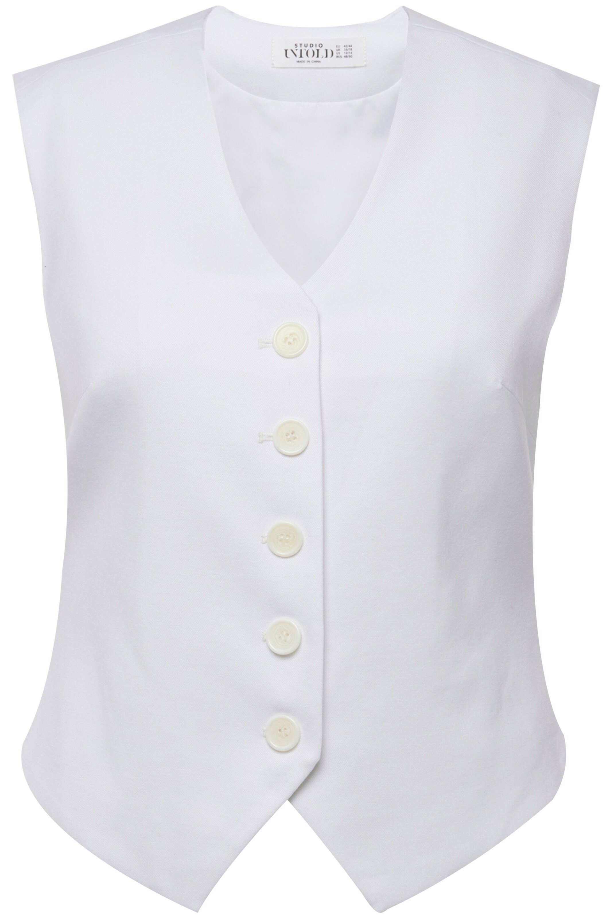 Studio Untold Gilet in Wit: voorkant