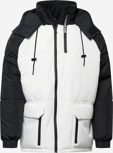Geacă de iarnă Calvin Klein Jeans pe negru / alb, Vizualizare produs