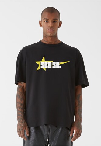 9N1M SENSE Shirt 'Star' in Zwart: voorkant