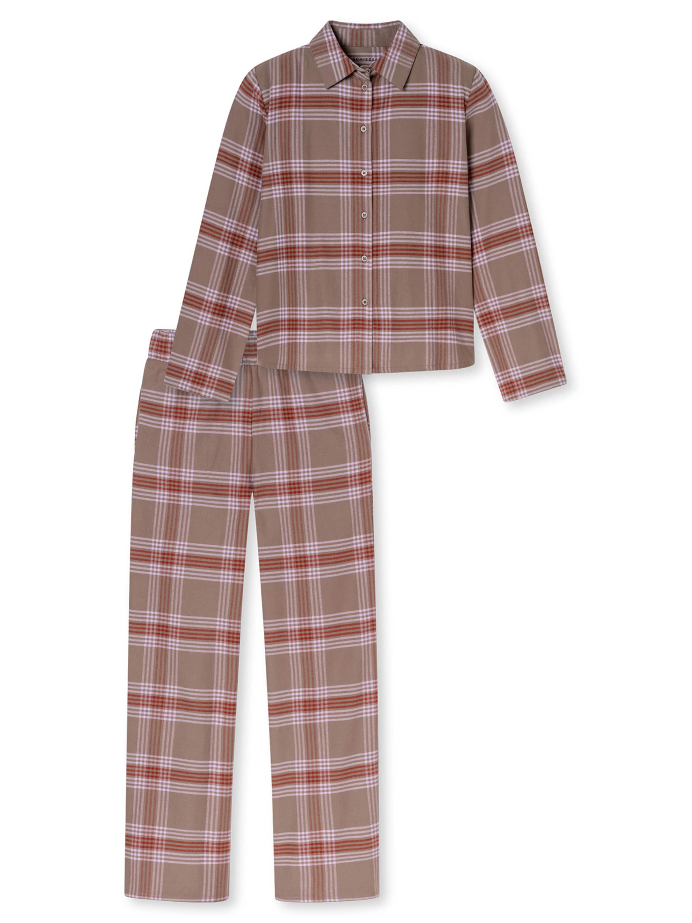 Pyjama ' Selected Premium Warming ' SCHIESSER en beige : devant