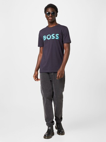 BOSS Green - Camiseta en azul