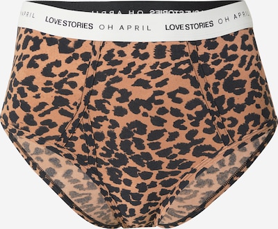 OH APRIL Alushousut 'OH APRIL x LOVE Stories - Moonflower' värissä ruskea / musta / valkoinen, Tuotenäkymä