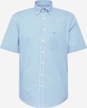 FYNCH-HATTON Regular fit Button Up Shirt 'Classic Vichy' in Blue: front