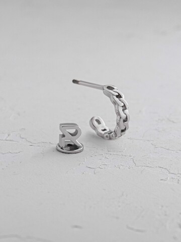 REYTEL - Pendientes 'KETTE' en plata: frente