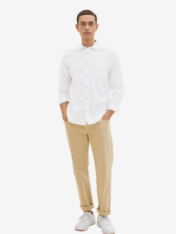 TOM TAILOR Regular fit Button Up Shirt in White