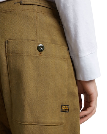 G-STAR Loose fit Pleat-front trousers in Brown