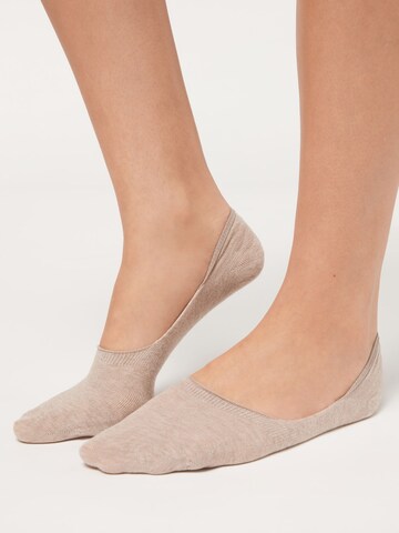 CALZEDONIA Ankle Socks in Beige: front