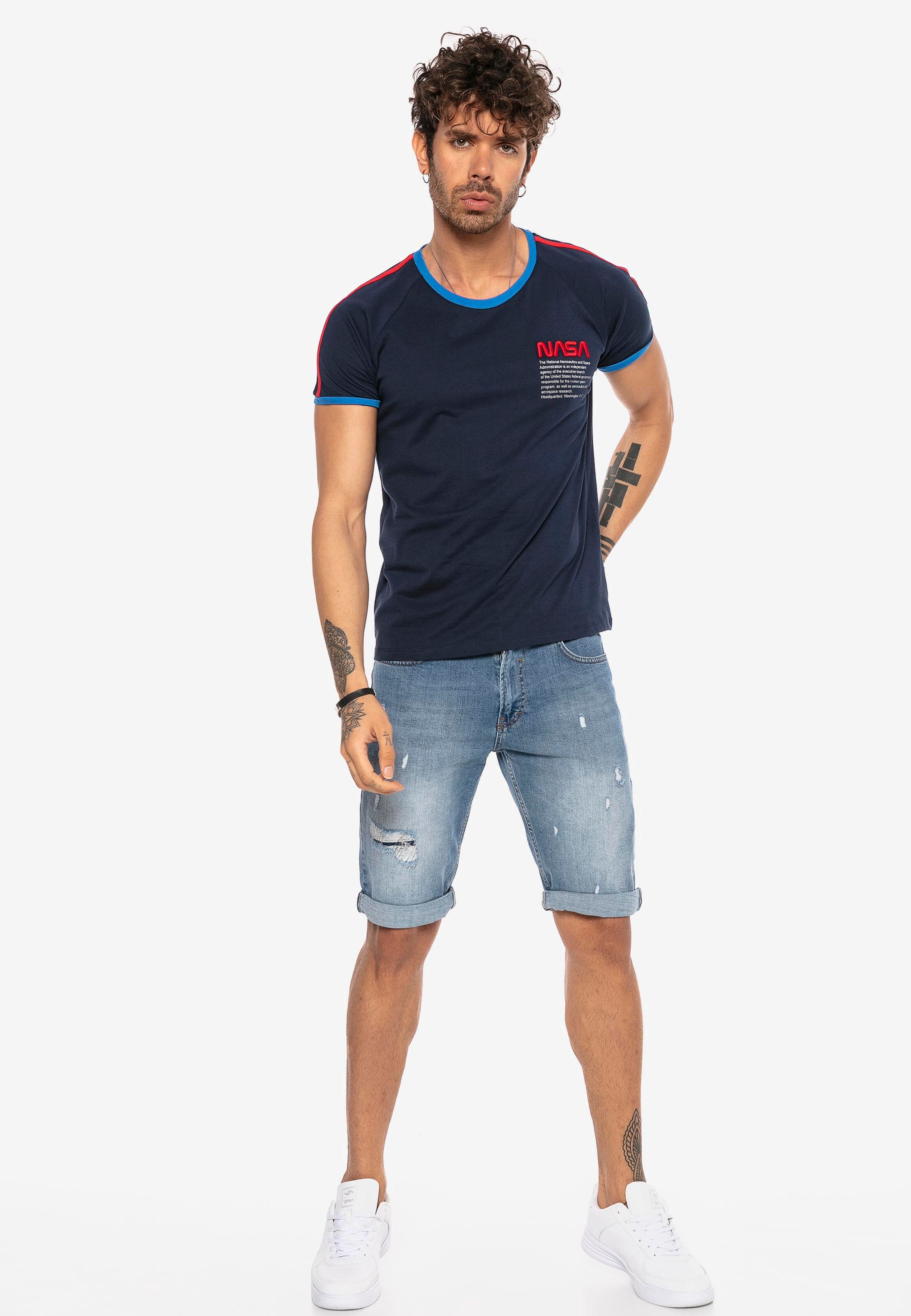 Männer Shirts Redbridge T-Shirt 'Mesa' in Dunkelblau - BM84235 Männer Shirts Redbridge T-Shirt 'Mesa' in Dunkelblau - BM84235