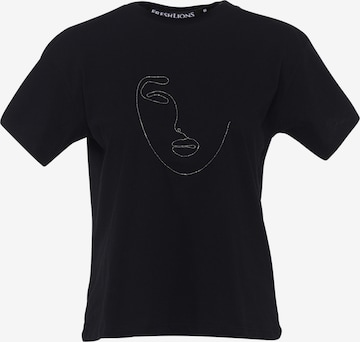 FRESHLIONS Shirt 'Niemet' in Zwart: voorkant