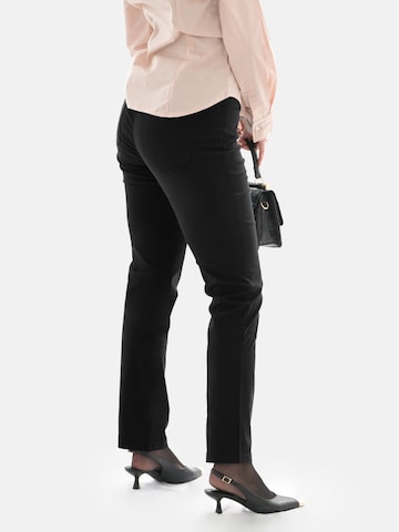 PANTONECLO Regular Trousers 'Leafletic Women’s Trouser' in Black