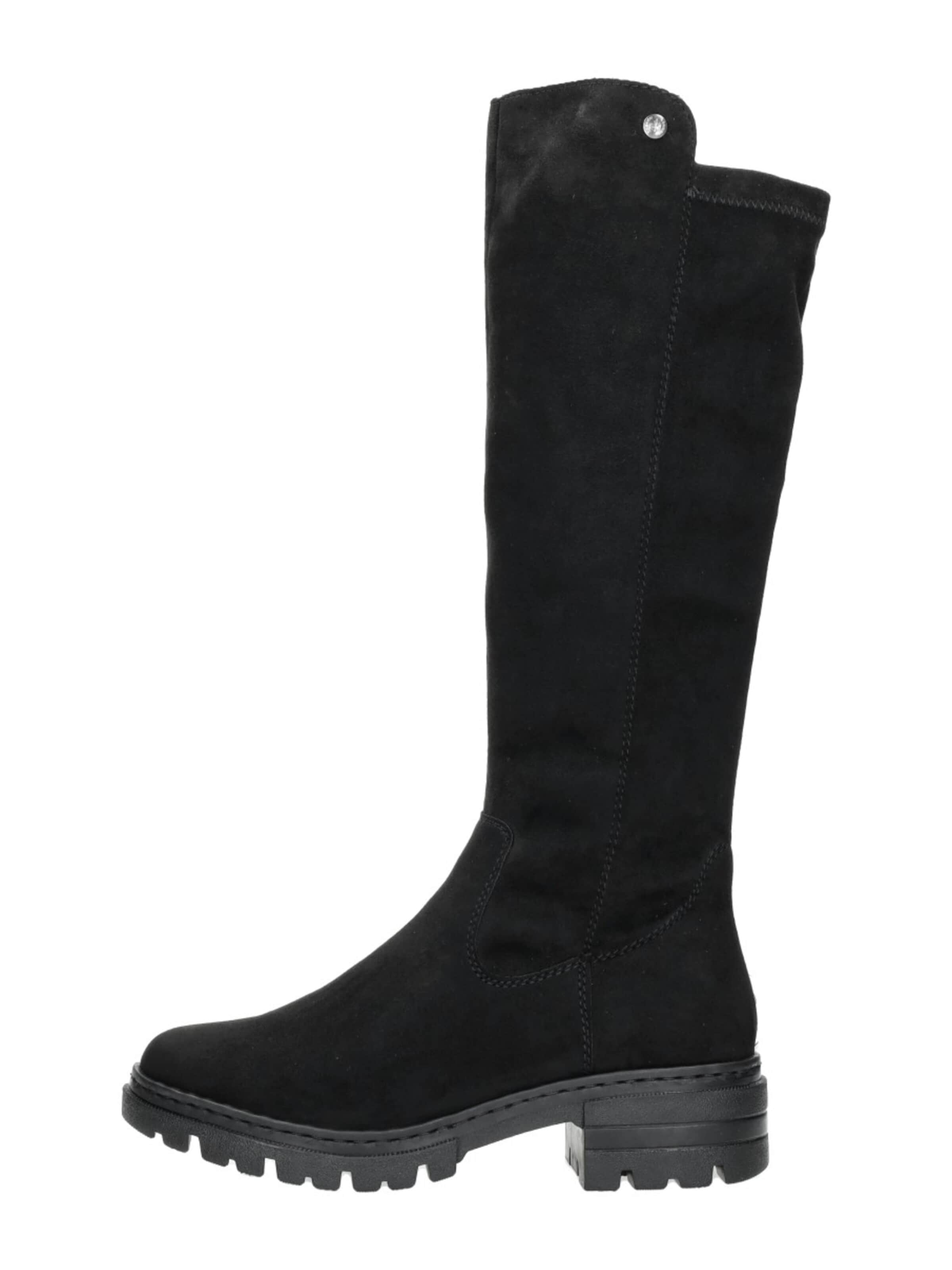 Rieker Boots 'Lange Laarzen' in Black: front