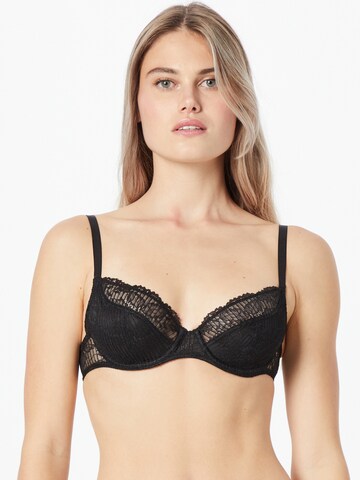 PASSIONATA T-shirt Bra 'SUN' in Black: front