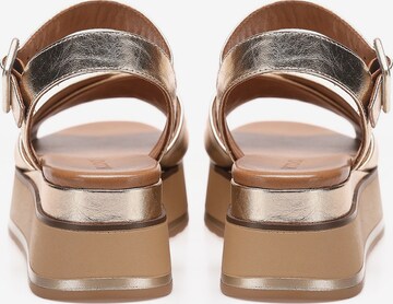 INUOVO Strap Sandals in Gold