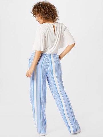 ONLY Carmakoma Wide leg Broek 'Marrakesh' in Blauw