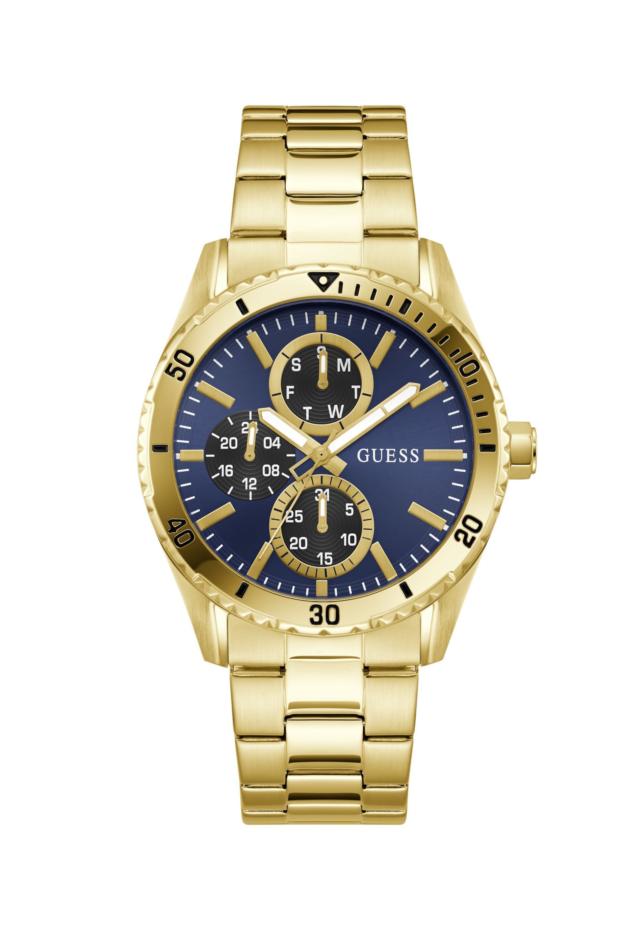 Orologio analogico 'VELOCITY' di GUESS in oro: frontale