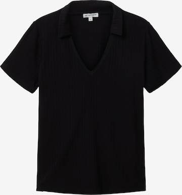 T-shirt TOM TAILOR en noir : devant