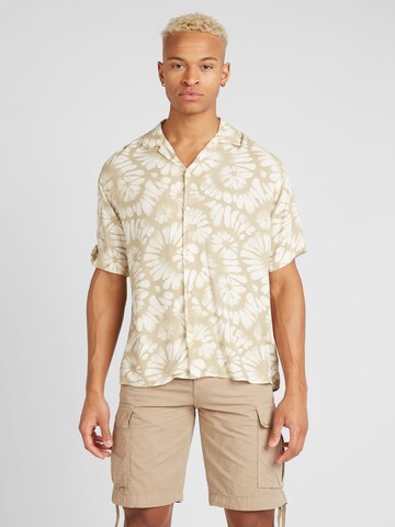 Coupe regular Chemise 'LUKE' JACK & JONES en beige : devant