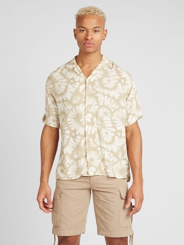 smėlio JACK & JONES Standartinis modelis Marškiniai 'LUKE': priekis
