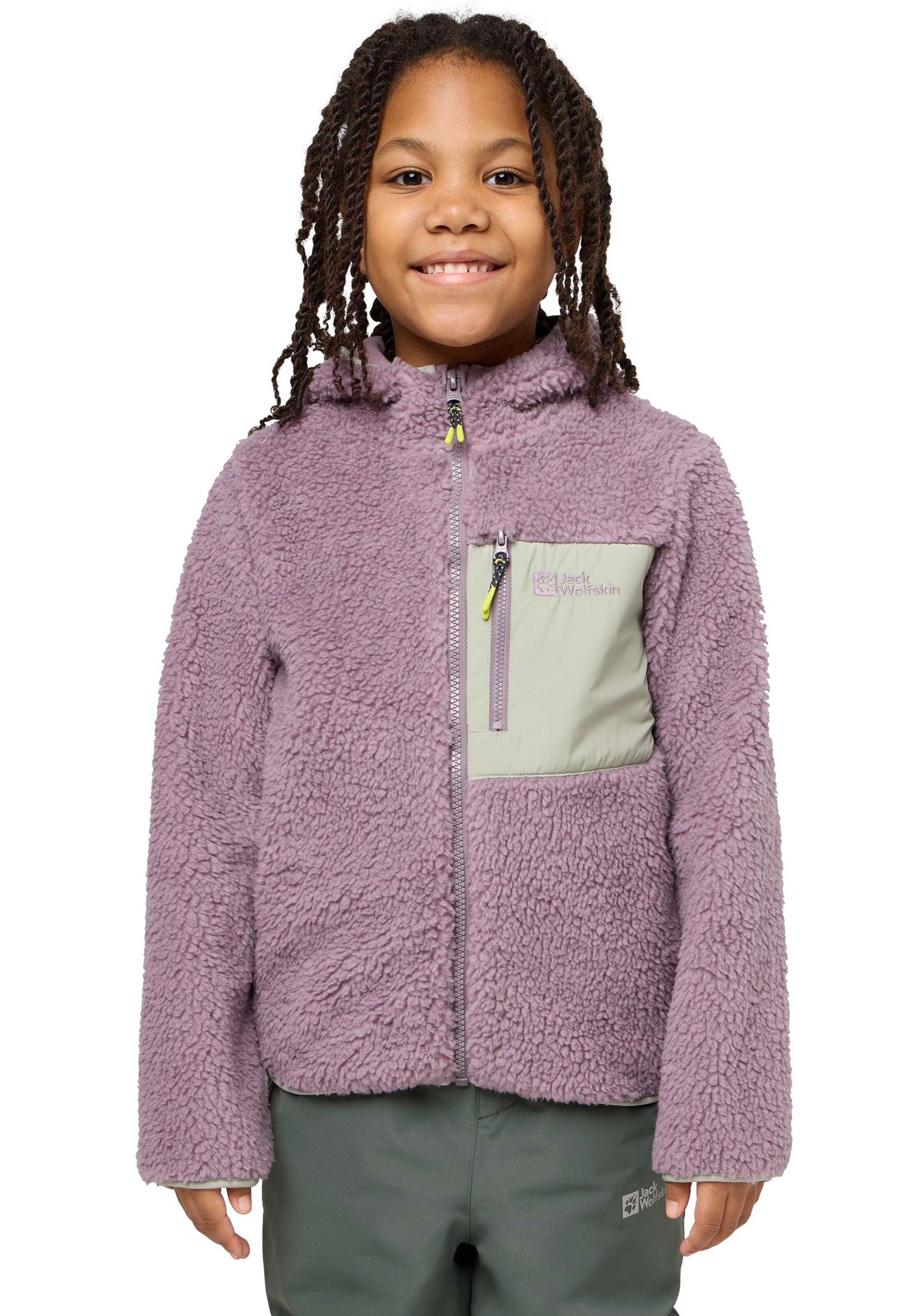 JACK WOLFSKIN Fleecejacke in Lila: Vorderseite