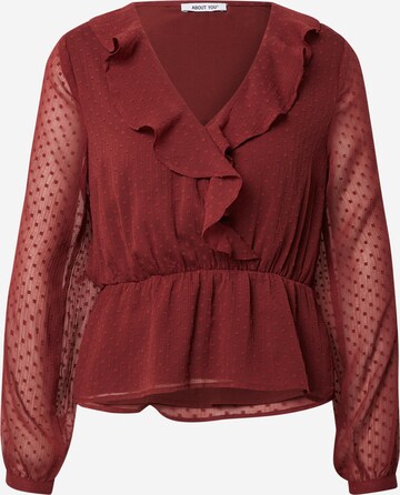 ABOUT YOU - Blusa 'Enie' en rojo: frente