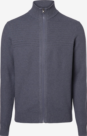 Andrew James Knit Cardigan in Blue: front