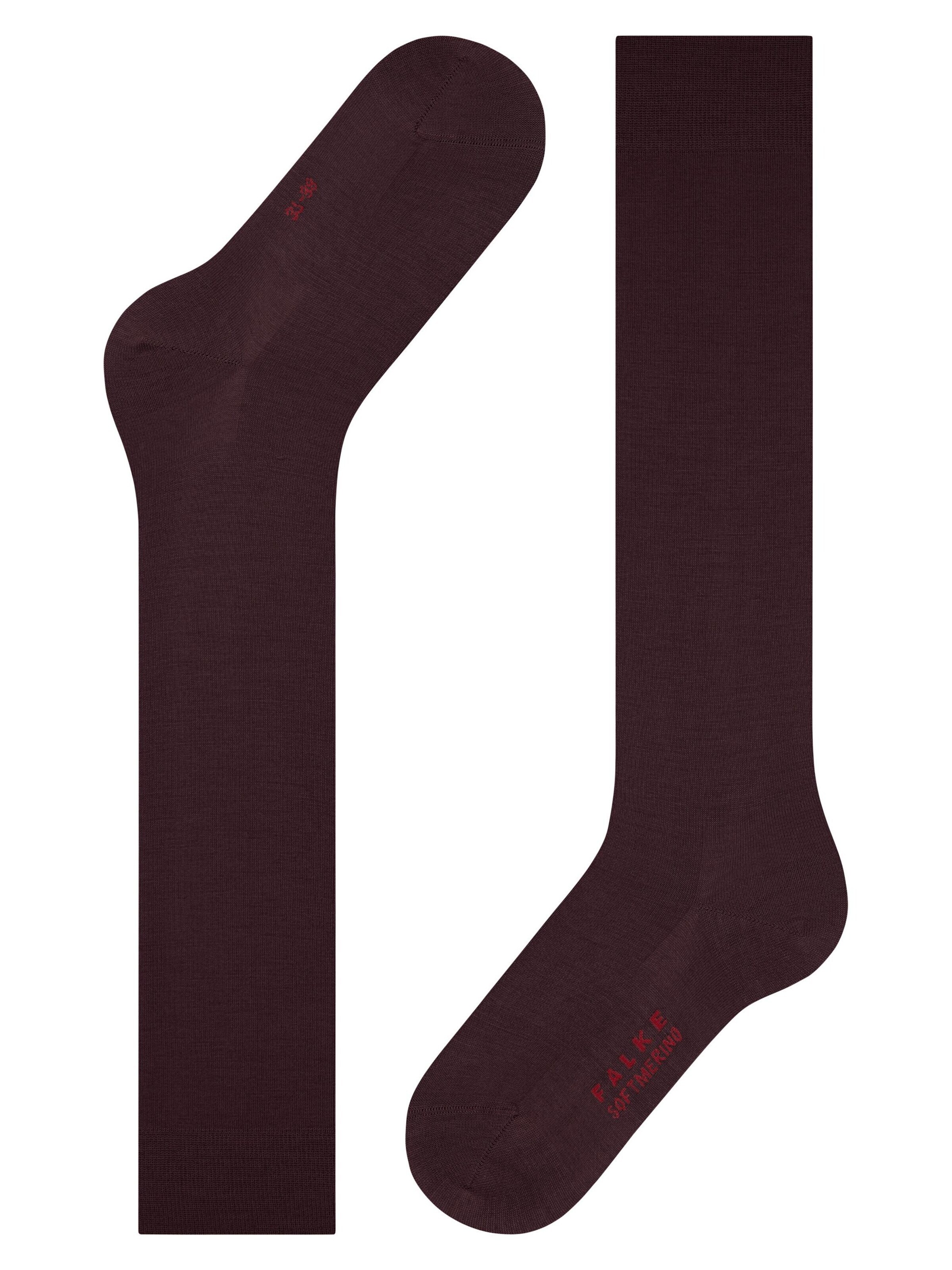 FALKE Knee High Socks 'Softmerino' in Red