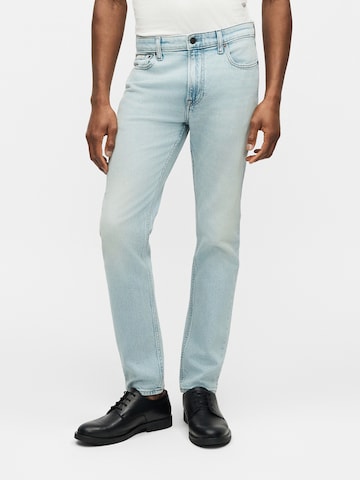 Coupe slim Jean Calvin Klein Jeans en bleu : devant