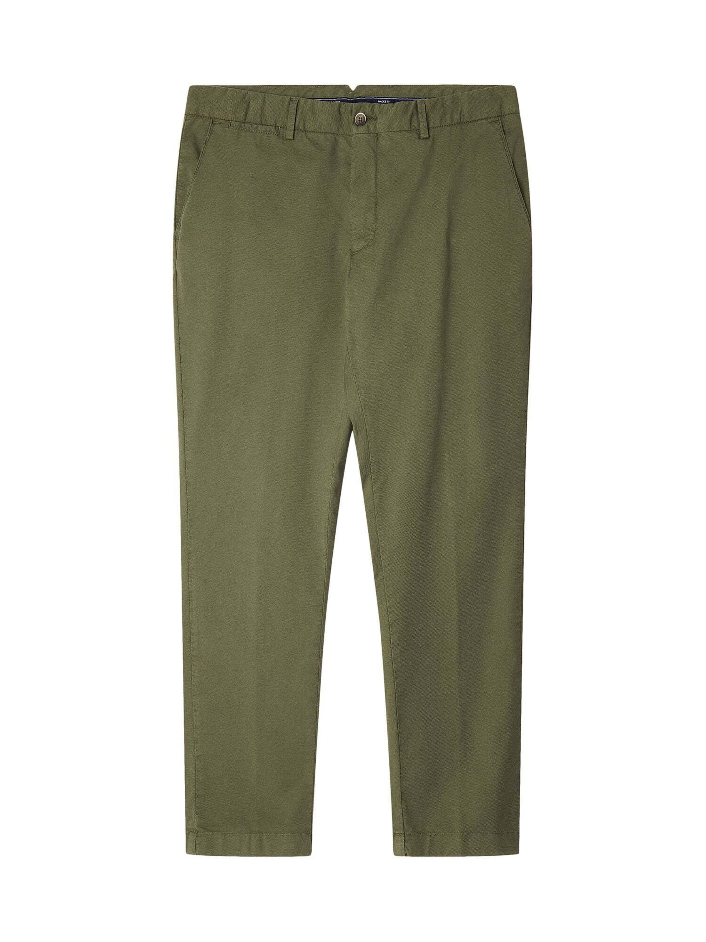 Slimfit Pantaloni chino 'Gmd Texture' di Hackett London in verde: frontale