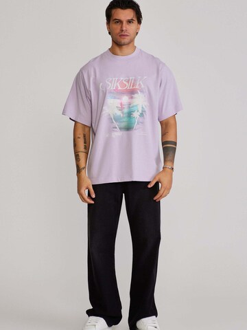 SikSilk Shirt 'Graphic' in Purple: front