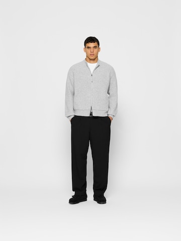 Burocs Knit Cardigan 'Kangaroo' in Grey