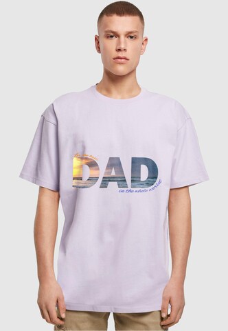 Maglietta 'For The Best Dad' di Merchcode in lilla: frontale