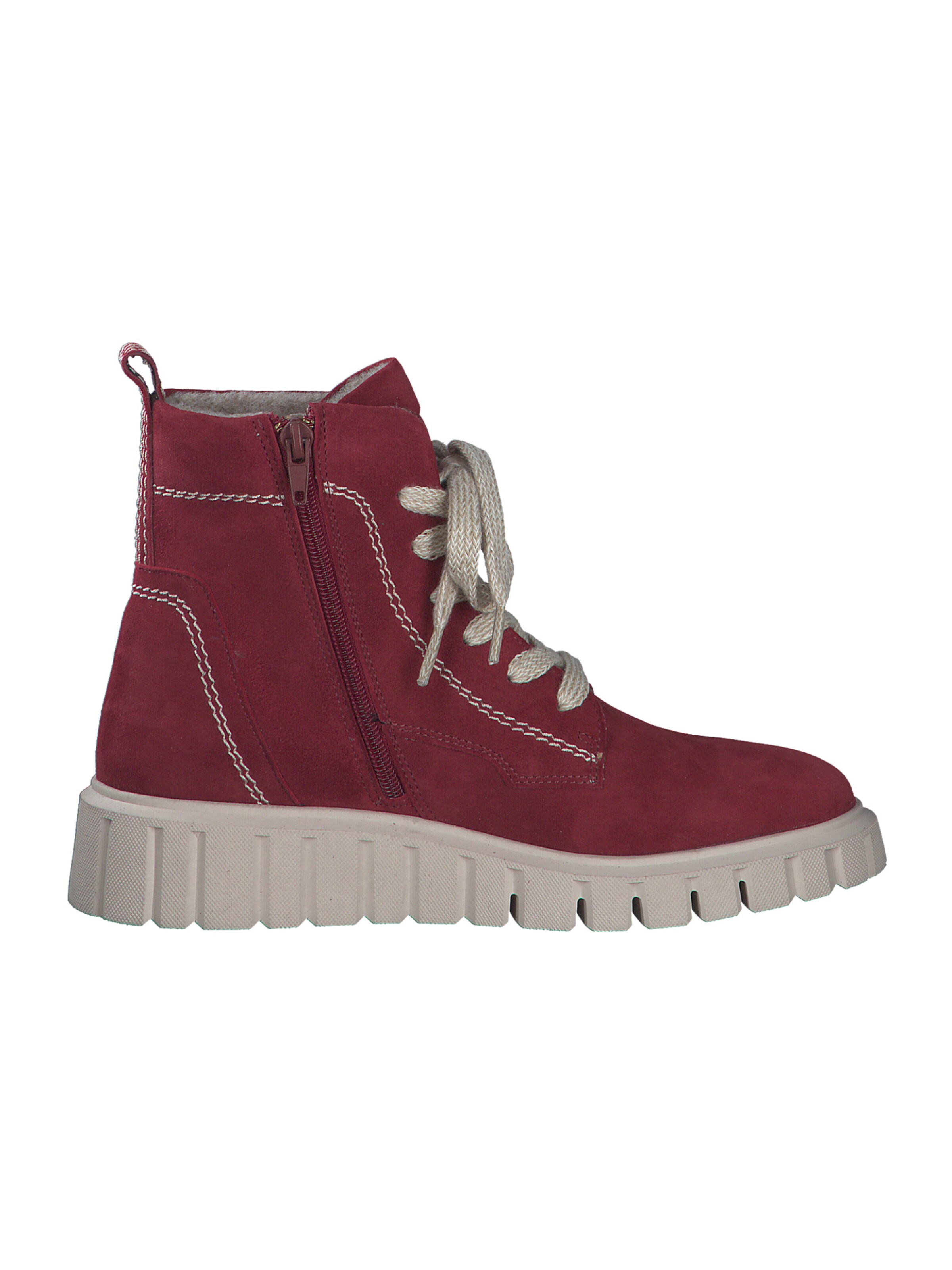 Tamaris Lace-up bootie in Red