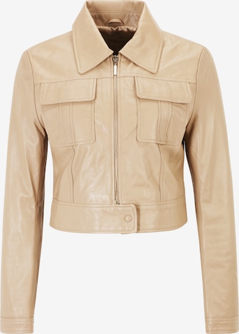 PRINCESS GOES HOLLYWOOD Lederjacke in Beige: predná strana