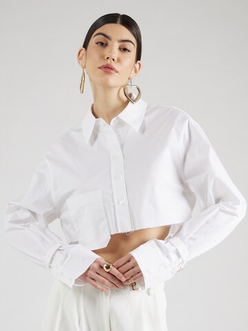 Hoermanseder x About You Blouse 'Bryna' in Wit: voorkant