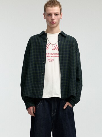 Pull&Bear Comfort Fit Hemd in Blau