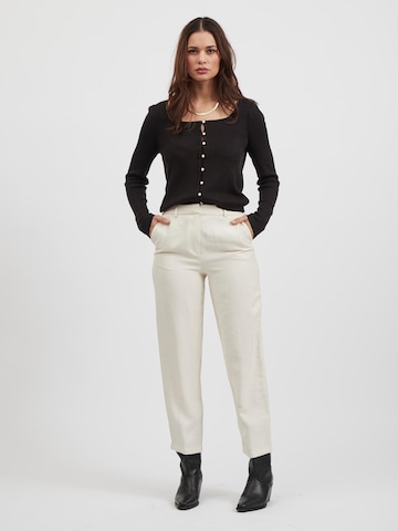 VILA Loose fit Trousers 'Stacie' in Beige