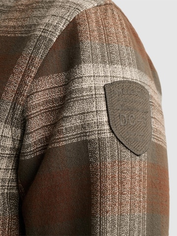 Regular fit Camicia 'Overshirt with check pattern and chest pockets' di PME Legend in marrone