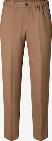 SELECTED HOMME Regular Pleated Pants in Brown: front