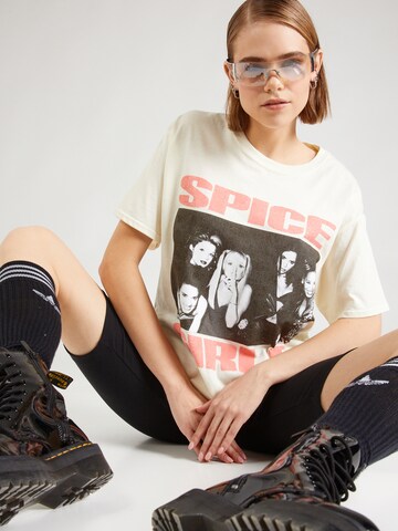 Nasty Gal Koszulka 'Spice Girls' w kolorze beżowy
