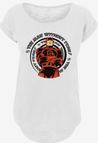 T-shirt 'Marvel Daredevil Spiral' F4NT4STIC en blanc : devant
