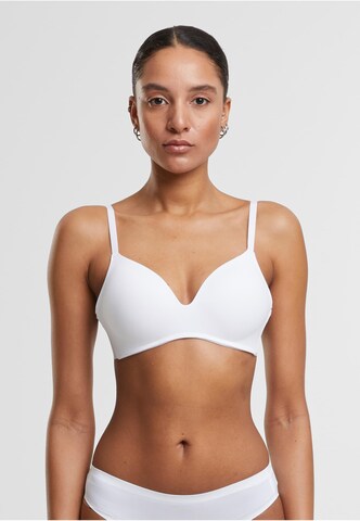 Sutien de tricou Sutien de la Urban Classics pe alb: față