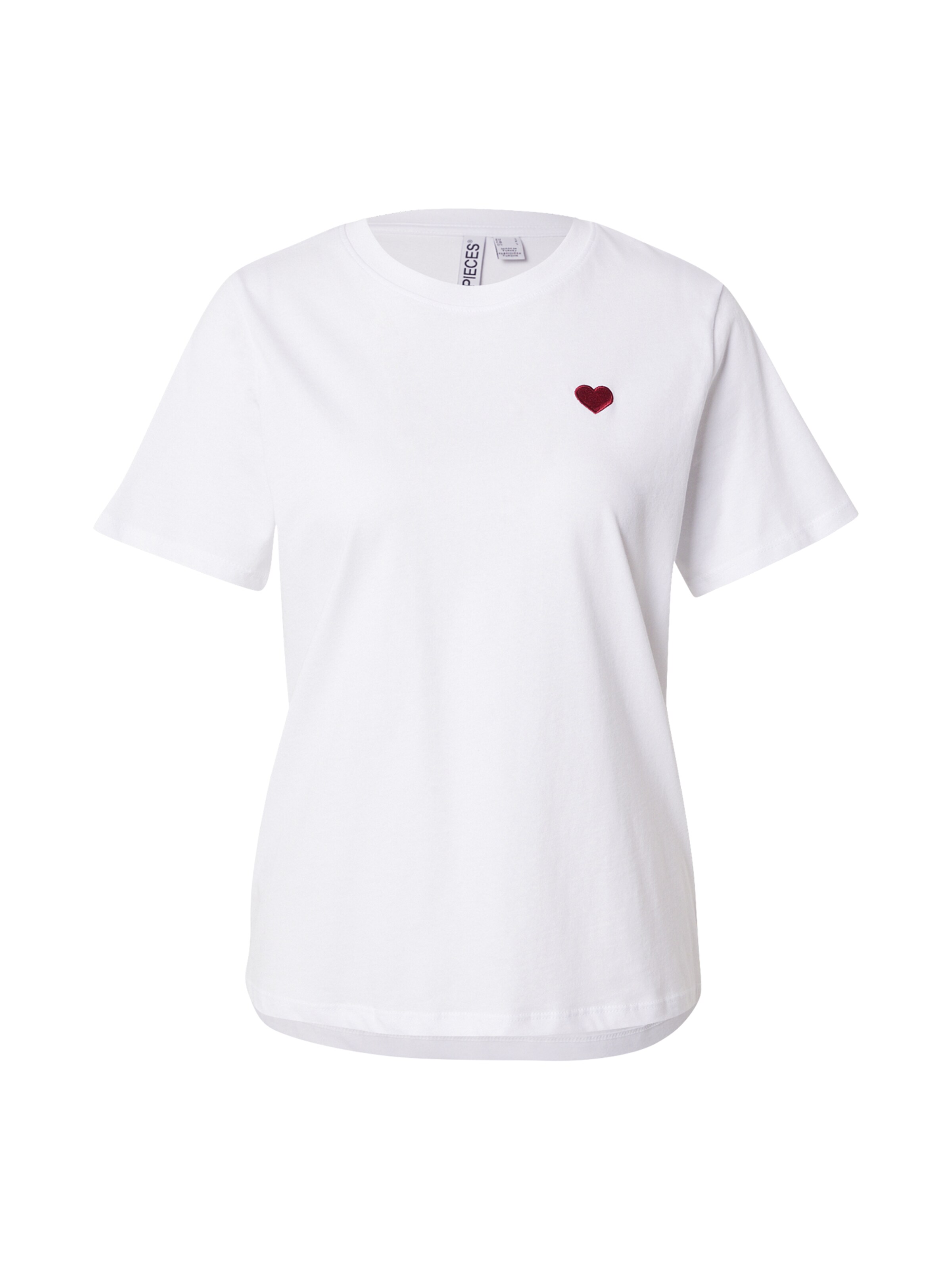 PIECES Shirt 'PCRIA' in Wit: voorkant