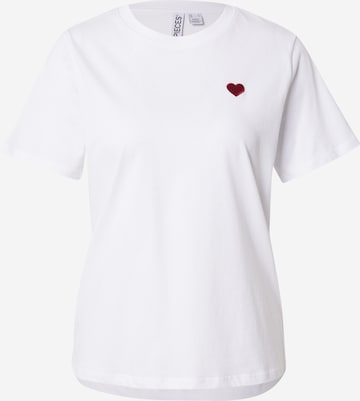 PIECES Shirt 'PCRIA' in Wit: voorkant